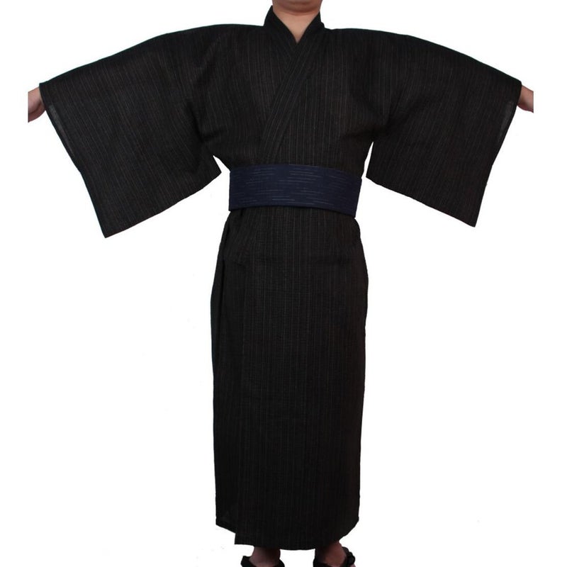 thefancypumpkin Jinbei Men's Japanese Yukata Japanese Kimono Robe Gown#A2[Size XL] - Image 1
